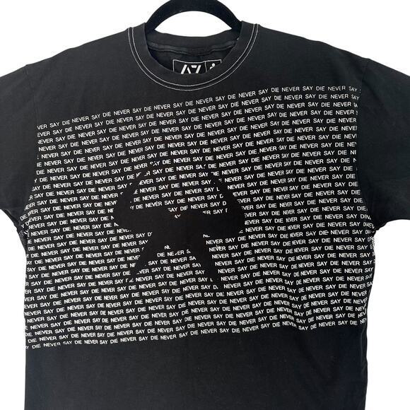 A7 Bar Grip Shirt XL Black Never Say Die Powerlifting Gym Tee Grip Back Logo - Picture 4 of 12